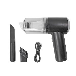 Mini Aspirador De Po Sem Fio Portatil Limpa Tudo Cor:preto