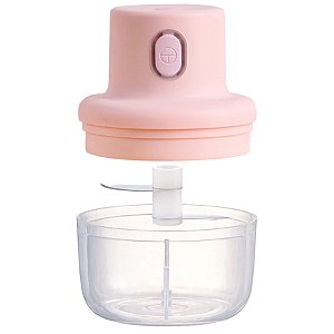 Mini Triturador De Alimentos Sem Fio 250ml Portatil Cor:rosa