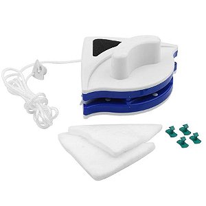 Limpador De Vidros Magnetico P/ Janelas Vidraças Cor:branco