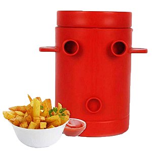 Fatiador Batata Fritas Microondas Cortador 2 Em 1