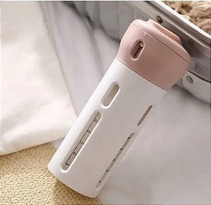 Dispenser 4 Em 1 Pote Shampoo Liquido Sabonete Cor:fucsia