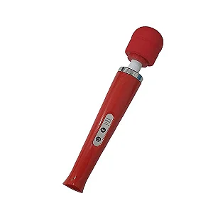 Vibrador Recarregável Varinha Mágica Silicone Usb Vermelho