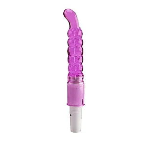 Vibrador Ponto G Curvado Macio Jelly Silencioso Cor:roxo