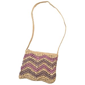 Bolsa Artesanal Lateral Listradatransversal  Cor:lilás