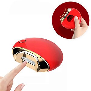 Cortador Unha Mini Lixa Elétrica Automático Cor:vermelho