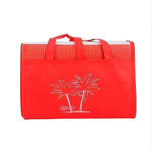 Bolsa E Esteira De Praia Impermeável - Vermelha