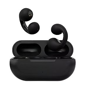 Fone Auricular Condução óssea Ear-clip Preto Sem Fio