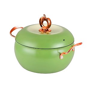 Panela Antiaderente Cozinha Formato Maçã Cor:verde