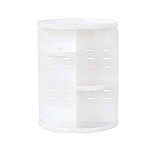 Porta Maquiagem Giratório 360° Ajustável Branco