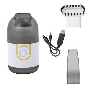 Mini Aspirador De Po Portatil Usb  Recarregavel Cor:branco