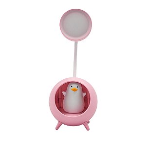 Luminaria Mesa Usb Portatil Articulavel Abajur  Cor:rosa