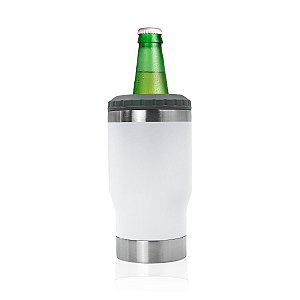 Porta Lata E Garrafa Long Neck Térmico Com Abridor - Branco