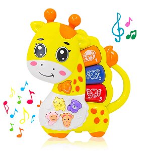 Teclado Piano Musical Bebe Brinquedo Infantil  Som Girafa