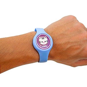 Pulseira Relogio Infantil Anti Mosquito Repelente Figurinhas Cor:azul