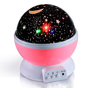 Luminaria Projetor Estrela 360 Galaxy Star Master Cor:rosa