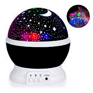 Luminaria Projetor Estrela 360 Galaxy Star Master Cor:preto