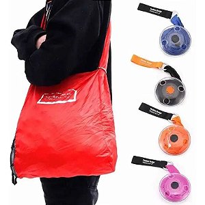 Bolsa Sacola Eco De Compra Retratil Dobravel Rolo