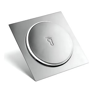 Ralo Válvula Inteligente Quadrado Aço Inox Prateado