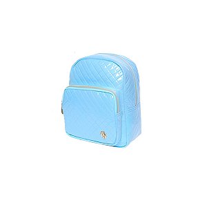 Mochila De Costas Feminina Brilhosa Glitter Passeio Cor:azul