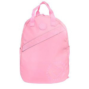 Mochila Escolar Juvenil De Costas Coloridas Passeio Rosa