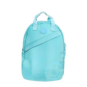 Mochila Escolar Juvenil De Costas Coloridas Passeio Azul