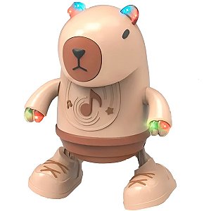 Brinquedo Robô Capivara Dançante Música Luzes Diversão