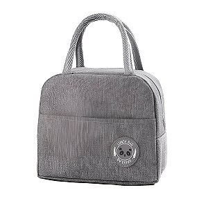 Bolsa Lancheira Térmica Marmita Trabalho  Academia Cor:cinza