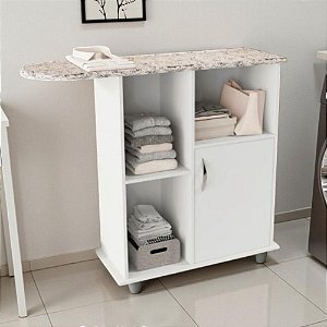 Tábua De Passar Roupa Com Nichos E Porta Branco