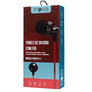 FONES DE OUVIDO COM FIO INOVA FON-6711