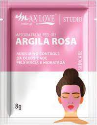 MASCARA SACHE ARGILA ROSA 8GR MAX LOVE