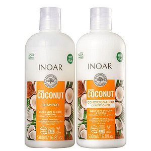 KIT INOAR BOMBAR COCONUT SHAMPOO 1000ML + CONDICIONADOR 1000ML