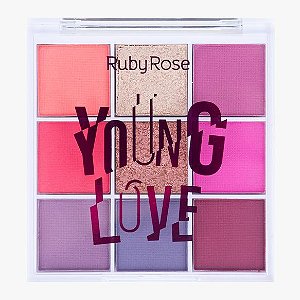 PALETA SOMBRA YOUNG LOVE 9 CORES RUBY ROSE