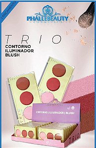 PALETA TRIO DE CONTORNO/BLUSH/ILUMINADOR PHALLEBEAUTY