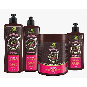 Kit SOS Capilar Café com Pimenta 4 itens Habito Cosméticos