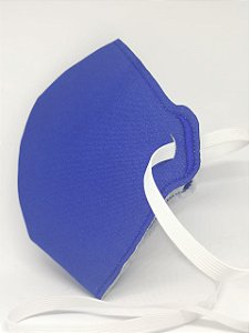 Mascara Proteção Cone Dupla Camada Reutilizavel Lavavel - COR AZUL