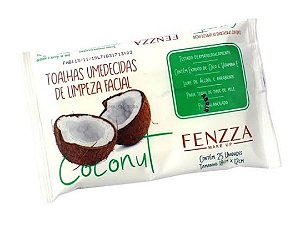 Toalhas Umedecidas de Limpeza Facial Coconut Fenzza