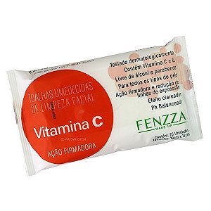 Toalhas Umedecidas de Limpeza Facial Vitamina C Fenzza