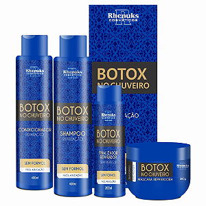 Kit Botox no Chuveiro Profissional Rhenuks 4 Itens