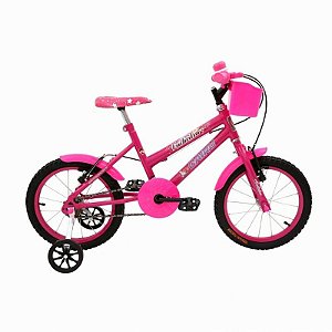 Bicicleta Cairu 16 mtb reb. Fem fadinha rosa/pink