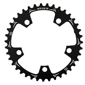 Coroa Ictus SPEED BCD 110 39 Preta – 5 furos