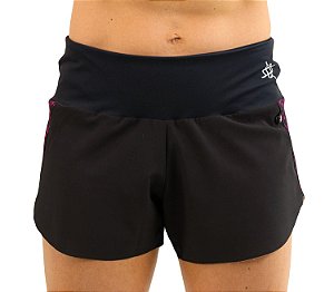 Shorts Hupi Eva Preto/Rosa Tam: P