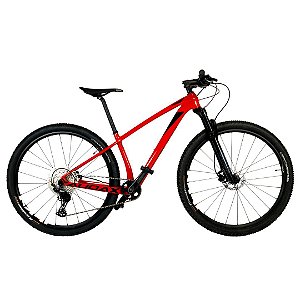 Bicicleta Audax Auge 555 Deore 1x12 Aro-29 Tam 15 Carbon Vermelha