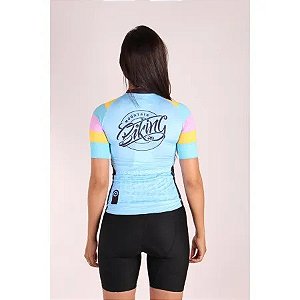 Camisa Ciclopp Ciclismo Bikers Feminina Azul Tam M