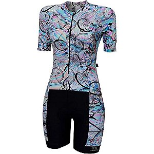 Macaquinho Fem Marcio May Slim Fit Bike Rainbow Tam GG