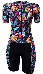 Macaquinho Fem Marcio May Slim Fit Ocean Leaves Tam G