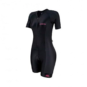 Macaquinho Fem Marcio May Ultra Black Carbon/Neon Pink Tam G