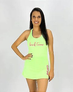 Regata Dry Cool Feminina Raquete Verde Neon Tamanho:GG