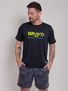 Camiseta Bravo New Game Manga Curta Preta Tamanho:M