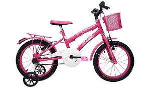 Bicicleta Infantil Aro 16 Feminina Flower Rosa