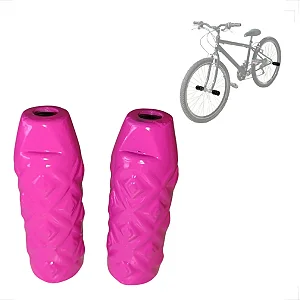 Pedaleira de bicicleta em alumínio Rosa Neon